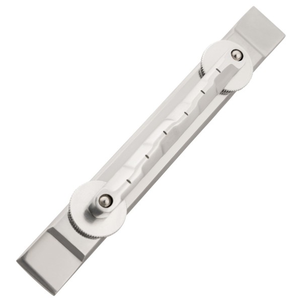 Bigsby Conventional Bridge Assembly, Plain G, Polished Aluminum - angled shot