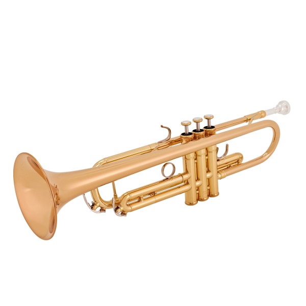 Yamaha YTR6335RC Commercial Bb Trumpet, Lacquer angle