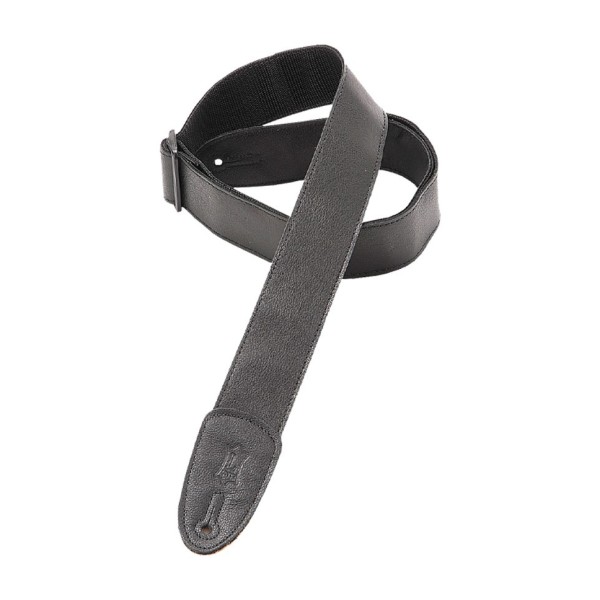 Levy's Tri Glide 2" Leather & Polypropylene Guitar Strap, Black