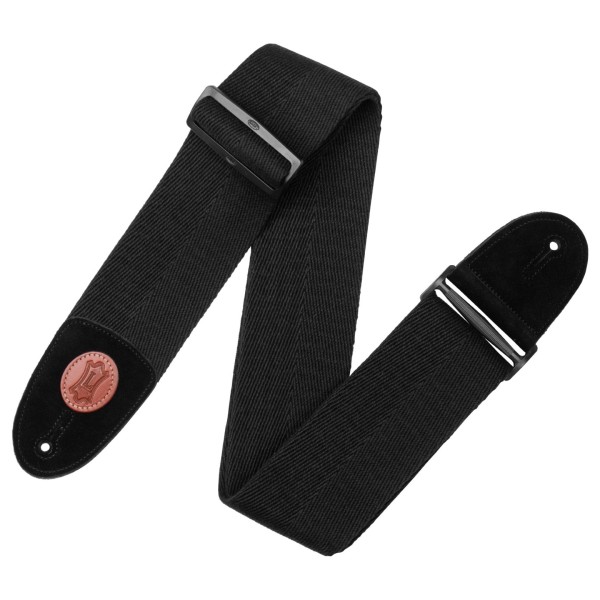 Levy's Signature 3" Cotton Guitar Strap, Black & Walnut