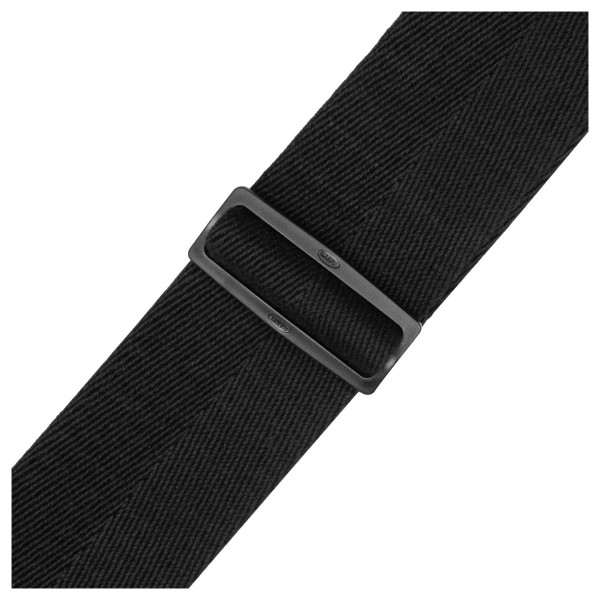 Levy's Signature 3" Cotton Guitar Strap, Black & Walnut - buckle