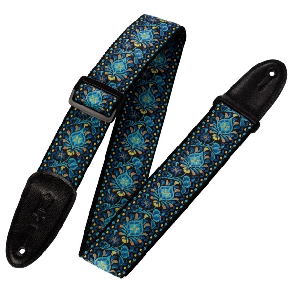 Levy's Hootenanny 2" Jacquard Weave Guitar Strap, Blue Floral