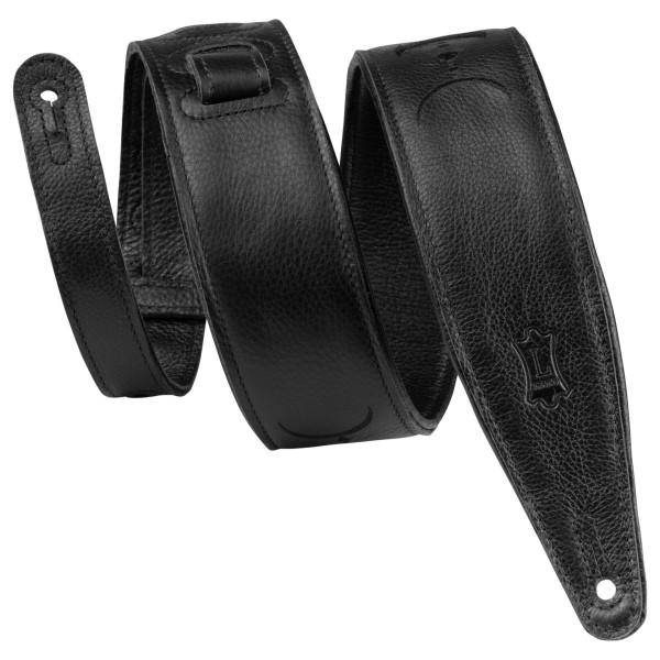Levy's Moon Phases 2.5" Leather Guitar Strap, Black