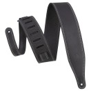 Levy's Like Butter 2.5" Premium Leather Guitar Strap, Black