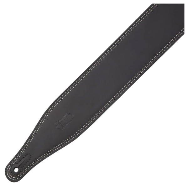 Levy's Like Butter 2.5" Premium Leather Guitar Strap, Black - end