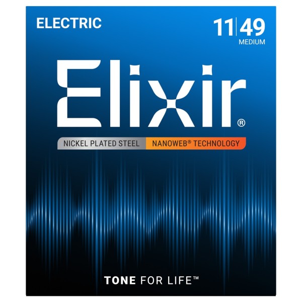 Elixir 12102 NANOWEB Medium Strings, 11-49