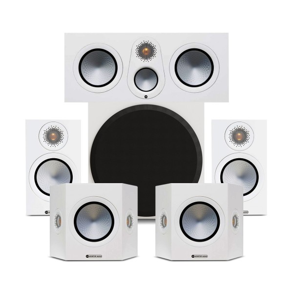 Monitor Audio Silver 50 7G 5.1 Speaker Package, Satin White at AV.com