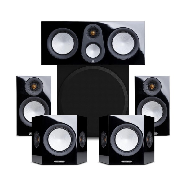 Monitor Audio Silver 50 7G 5.1 Speaker Package, Gloss Black at AV.com