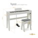 Keynote Junior Digital Piano & Stool by Gear4music, White
