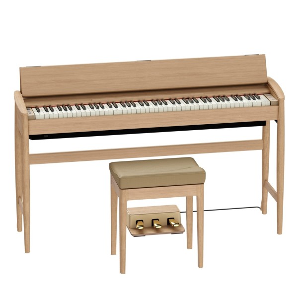 Roland Kiyola KF-20 Digital Piano with Stool, Pure Oak