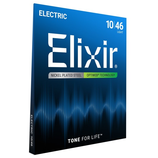 Elixir 19052 OPTIWEB Coated Electric Guitar Strings, 10-46 - side