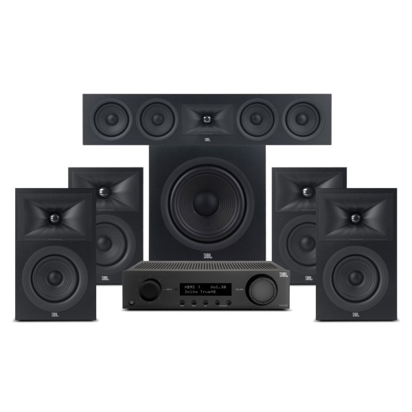 JBL MA510 AV Receiver & JBL Stage 250B 5.1 Speaker Package, Black - main group photo