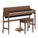 Roland Kiyola KF-20 Digital Piano with Stool, Walnut- Open angle