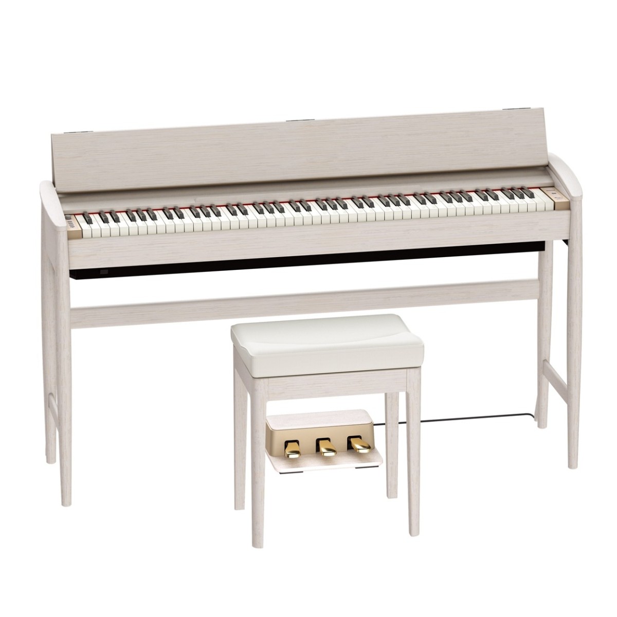 Roland Kiyola KF-20 Digital Piano with Stool Sheer White