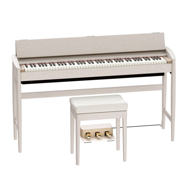 Roland Kiyola KF-20 Digital Piano with Stool, Sheer White
