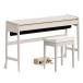 Roland Kiyola KF-20 Digital Piano with Stool, Sheer White- Angle 2