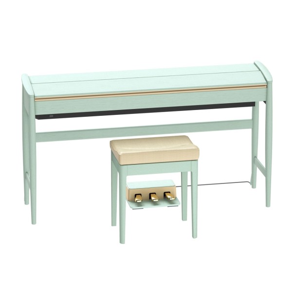 Roland Kiyola KF-20 Digital Piano with Stool, Celadon Green- Closed