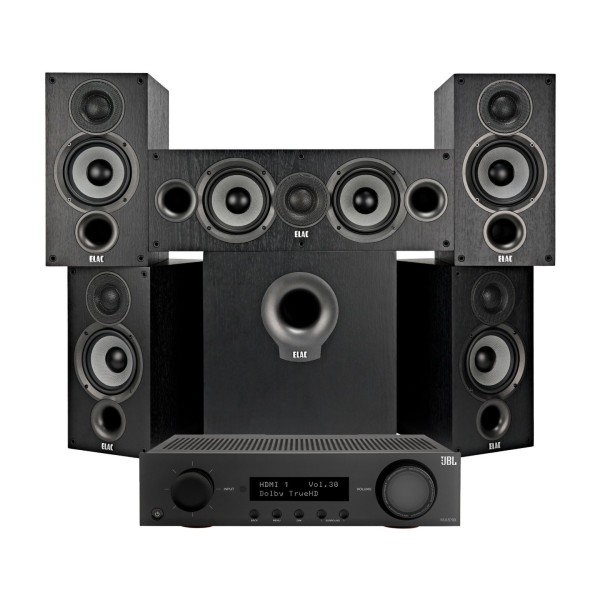 JBL MA510 AV Receiver & ELAC Debut B5.2 5.1 Speaker Package, Black - main 