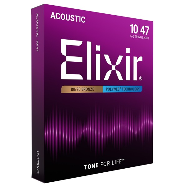 Elixir 11150 POLYWEB 12-String Acoustic Guitar Strings,10-47 - side