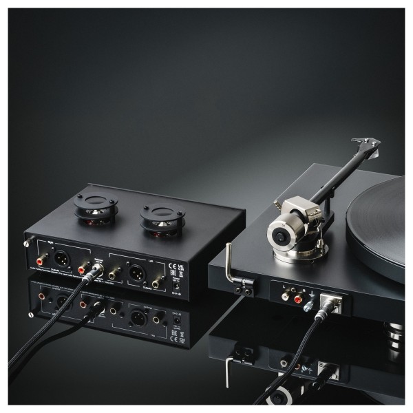 Pro Ject Tube Box S3 B Balanced Audiophile Tube Phone Stage, Silver - lifestyle - 10