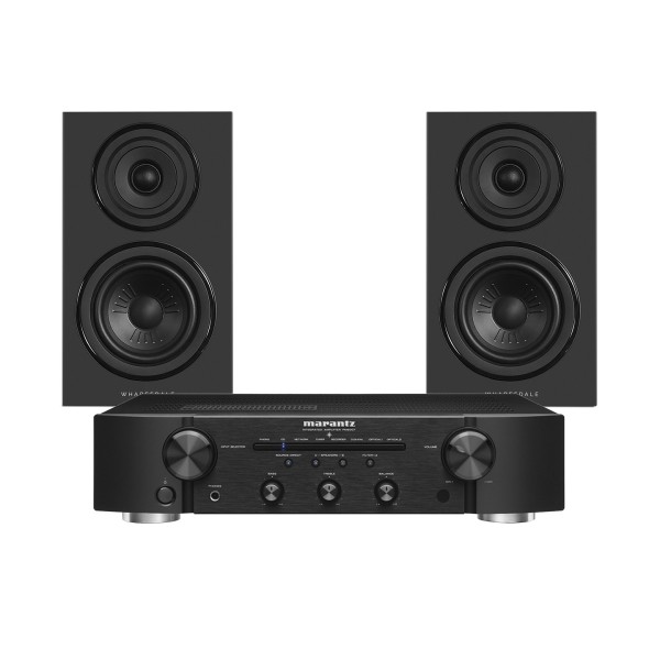 Marantz PM6007 Amplifier & Wharfedale Diamond 12.1i Speakers, Black Hi-Fi Bundle