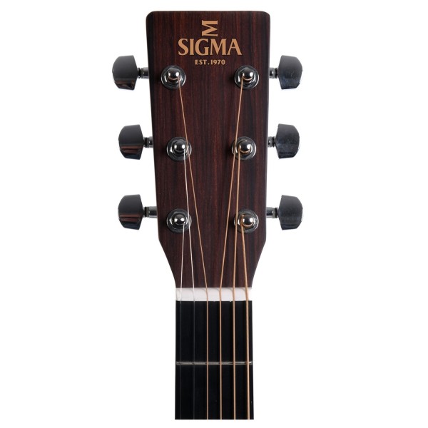 Sigma DM-1L Lefthand Acoustic Guitar, Natural - headstock