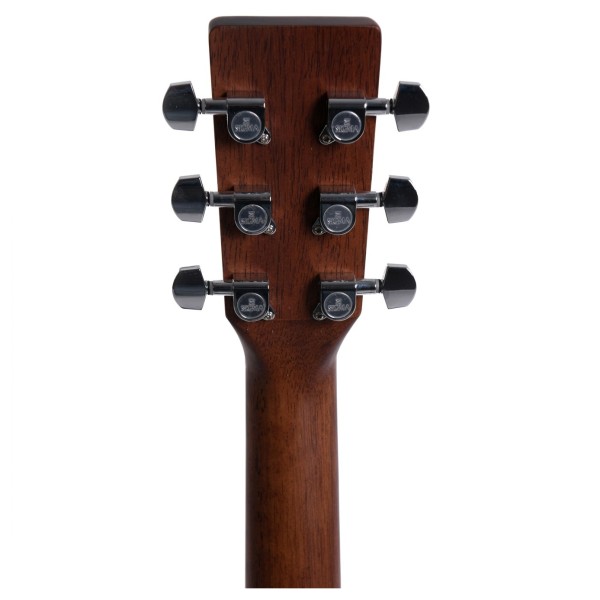 Sigma DM-1L Lefthand Acoustic Guitar, Natural - back of headstock