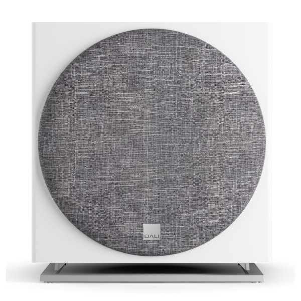 DALI E-12F Subwoofer, Satin White Grille View 2