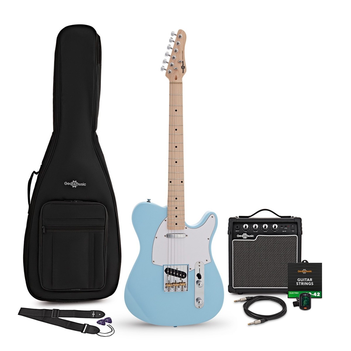 Click to view product details and reviews for Knoxville Electric Guitar Blue 10w Guitar Amp Accessory Pack.