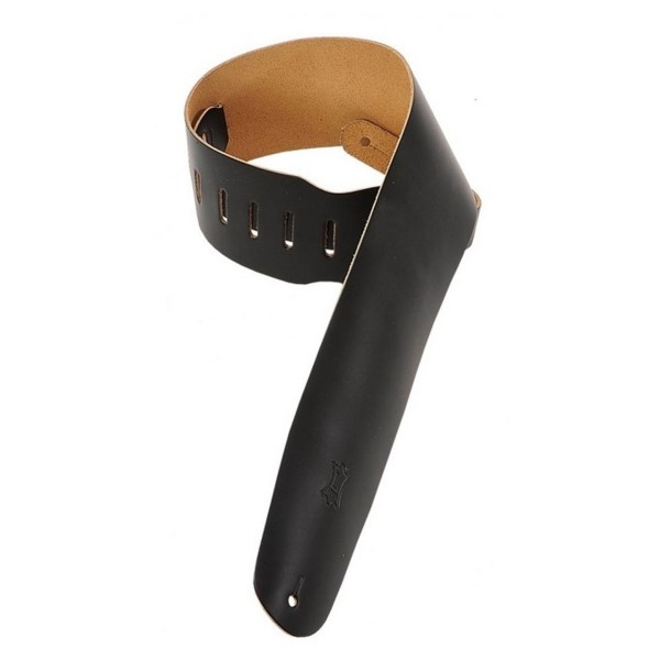 Levy’s M4 Leather Guitar Strap, Extra Wide 3.5in, Black