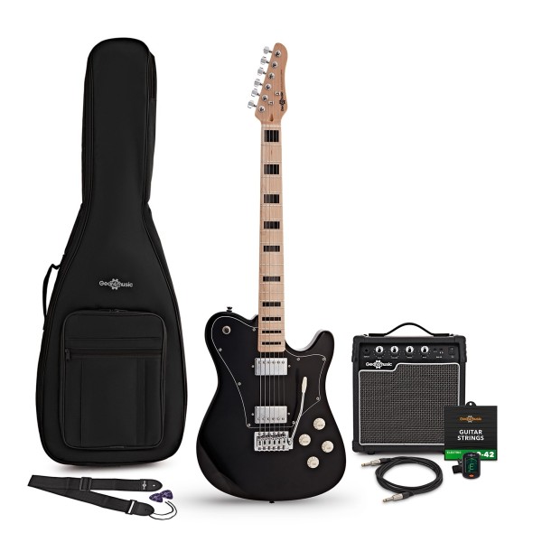Knoxville Select Electric Guitar Black, 10W Guitar Amp & Accessory Pack