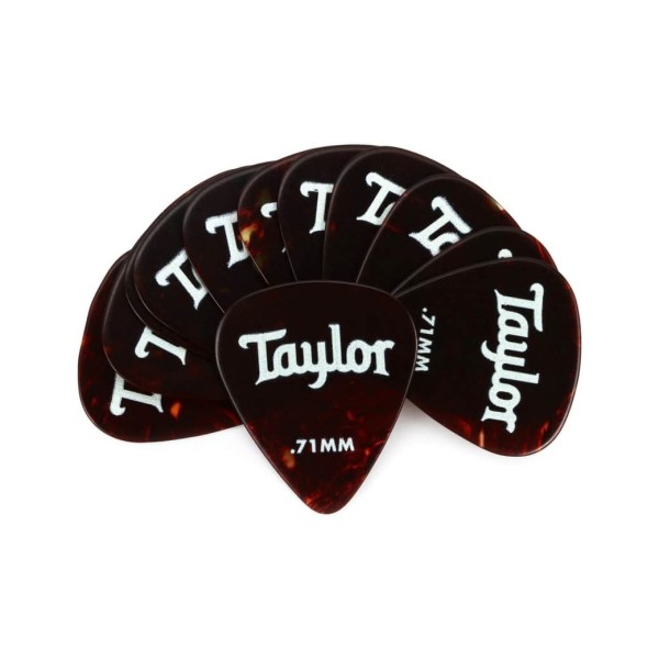 Taylor 80775 Celluloid 351 Picks, .71mm, Tortoiseshell, 12 Pack