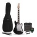 Seattle Select Electric Guitar Black, 10W Guitar Amp & Accessory Pack