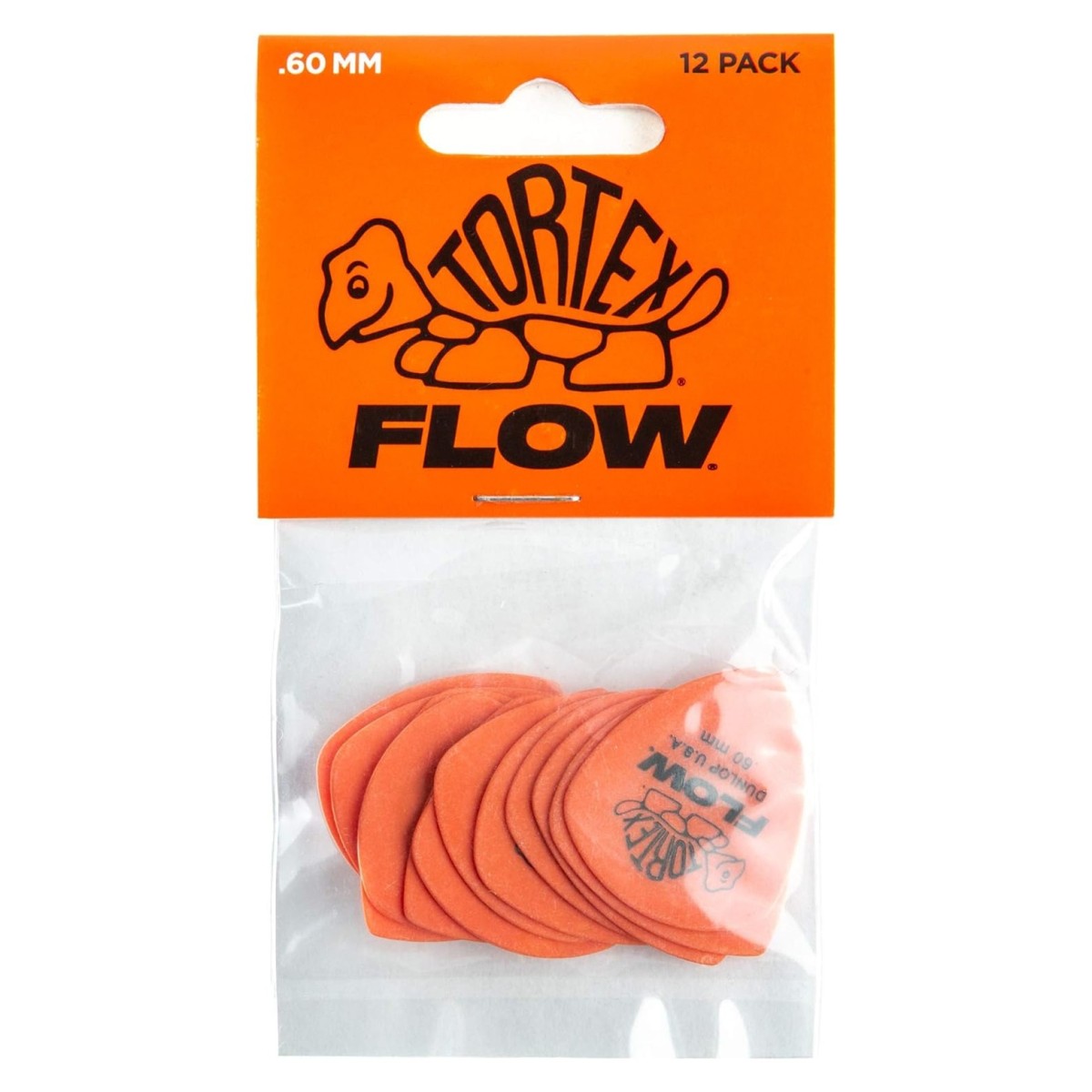 Dunlop 558P Tortex Flow Pick, .60mm, Orange, 12 Pack at Gear4music