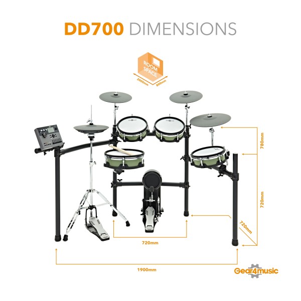 Digital Drums 700 Electronic Drum Kit by Gear4music