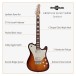 Knoxville Select Electric Guitar Sunburst, 10W Guitar Amp & Accessory Pack