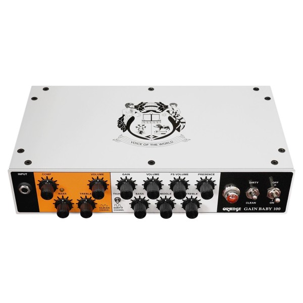 Orange Gain Baby 100W Amplifier Head top angle