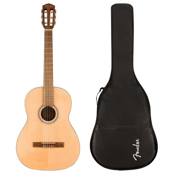 Fender CN-30 Nylon, Natural - guitar and gig bag