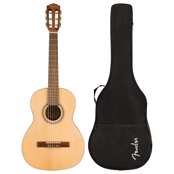 Fender CN-30 Nylon 3/4, Natural - guitar and gig bag