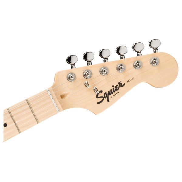 Squier Mini Stratocaster MN, Sea Foam Green - headstock
