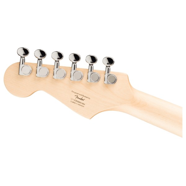Squier Mini Stratocaster MN, Sea Foam Green - back of headstock