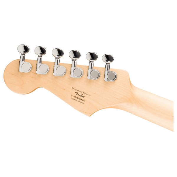 Squier Mini Stratocaster MN, California Blue - back of headstock