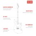 G4M 638 Baritone VI Electric Guitar, Pink