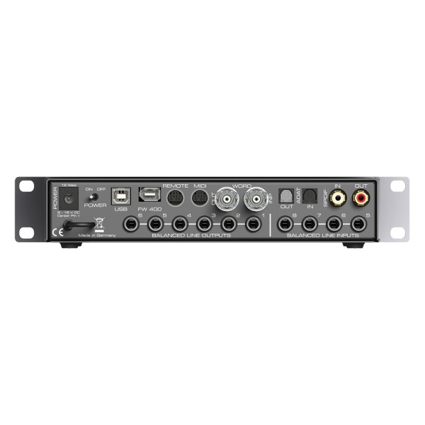 RME Fireface UCX USB/Firewire and iPad Audio Interface - Back