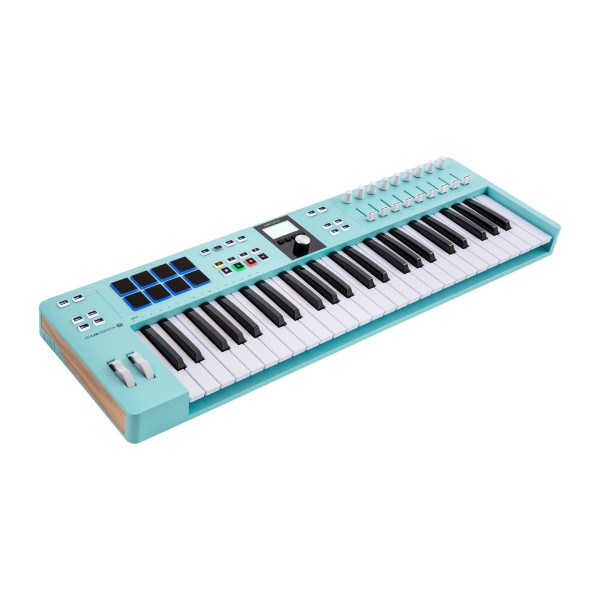 Arturia KeyLab Essential 49 MK3, Aquamarine - Angled 2
