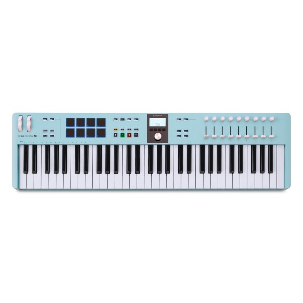 Arturia KeyLab Essential 61 MK3, Aqumarine - Angled