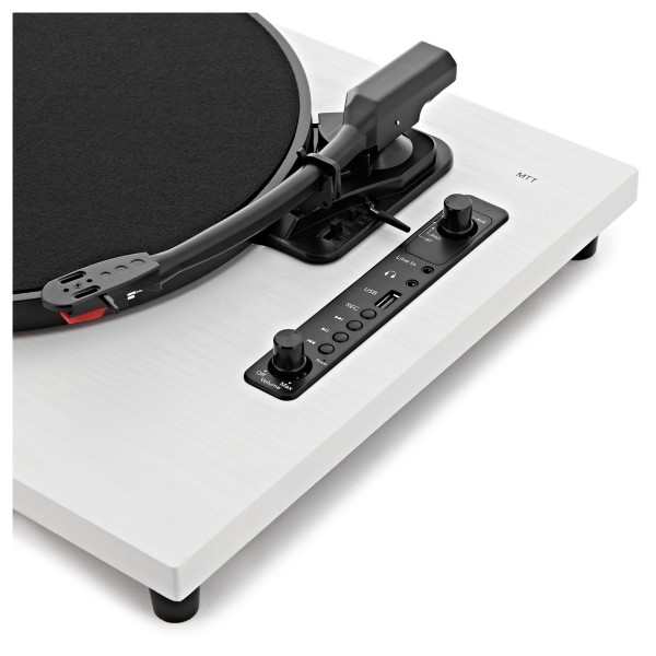 AVCOM Contemporary Turntable with Bluetooth, White