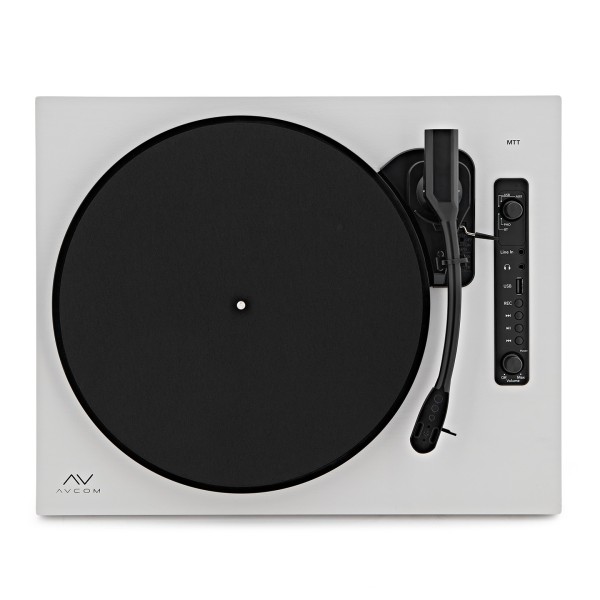 AVCOM Contemporary Turntable with Bluetooth, White