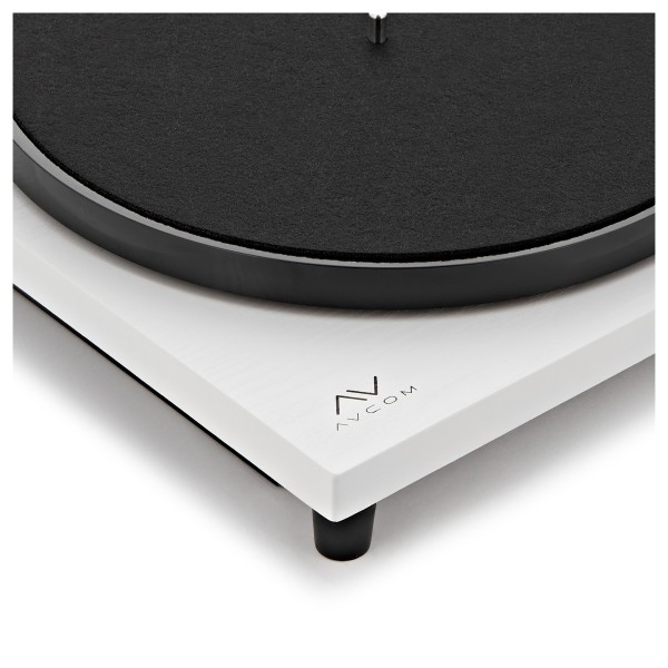 AVCOM Contemporary Turntable with Bluetooth, White