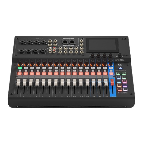 Yamaha MGX16 16-Channel Digital Mixer with Multi-track USB, Black - Front, Top